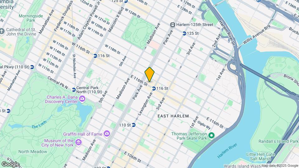 115 E 116th St Mapa y Detalles de la Ubicación