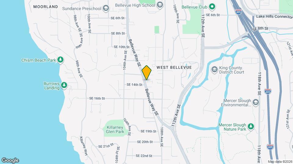 1340 Bellevue Way SE Map and Location Details