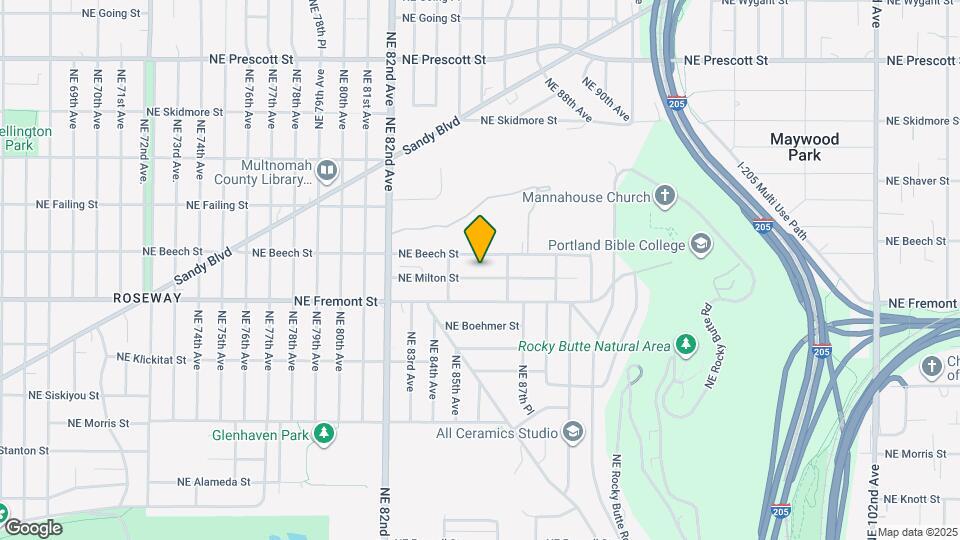 8565 NE Milton St Map and Location Details