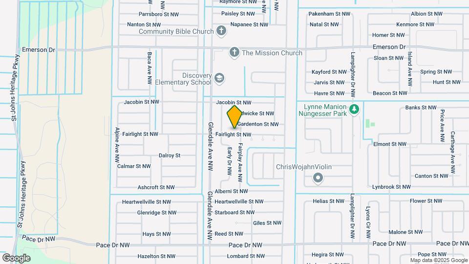 1617 Fairlight St NW Map and Location Details
