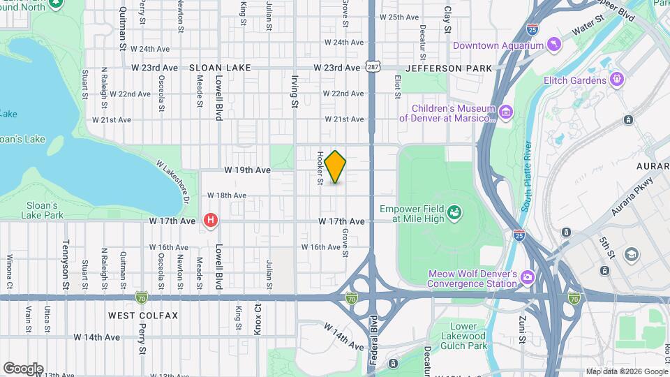 3119 W 18th Ave Map and Location Details