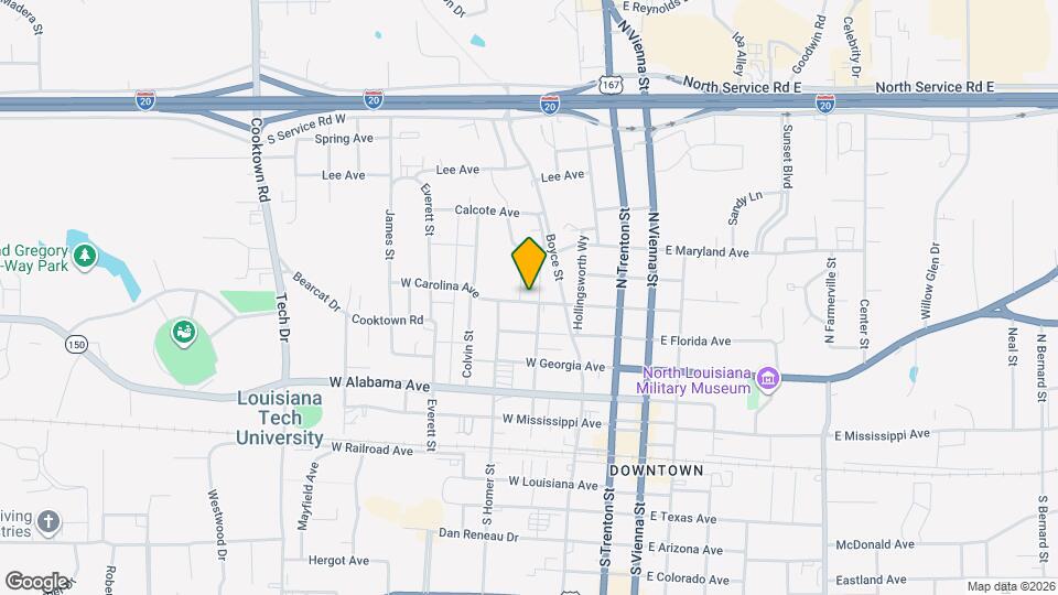 601 Minden St Map and Location Details