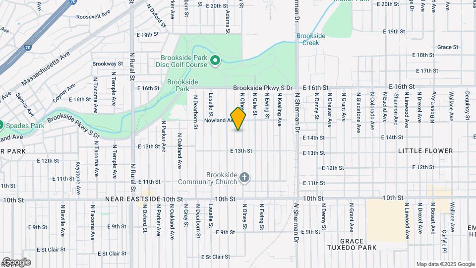 1338 N Olney St Map and Location Details