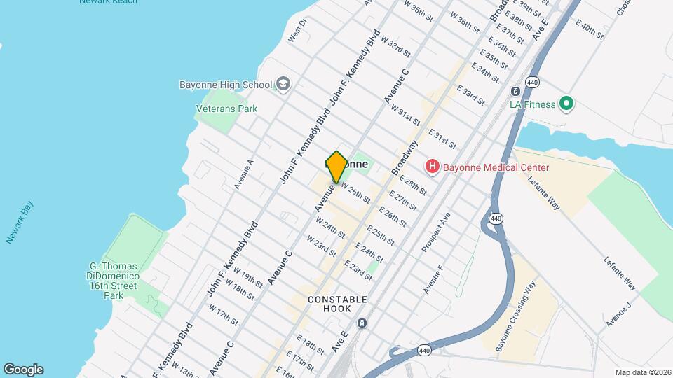 584 Avenue C Map and Location Details