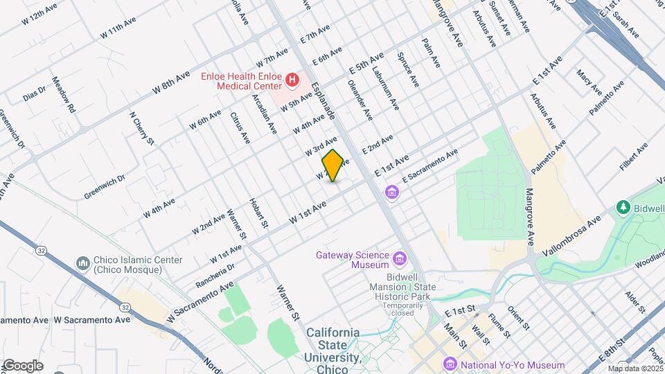 1121 Magnolia Ave Map and Location Details