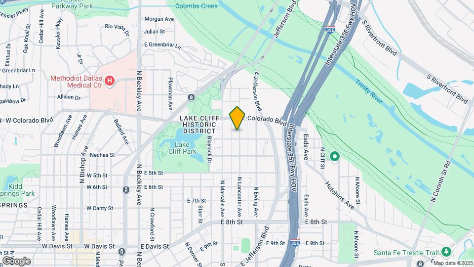 809 N Lancaster Ave Mapa y Detalles de la Ubicación