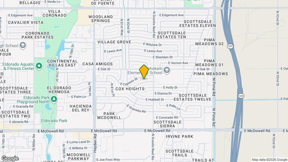 8330 E Monte Vista Rd Map and Location Details