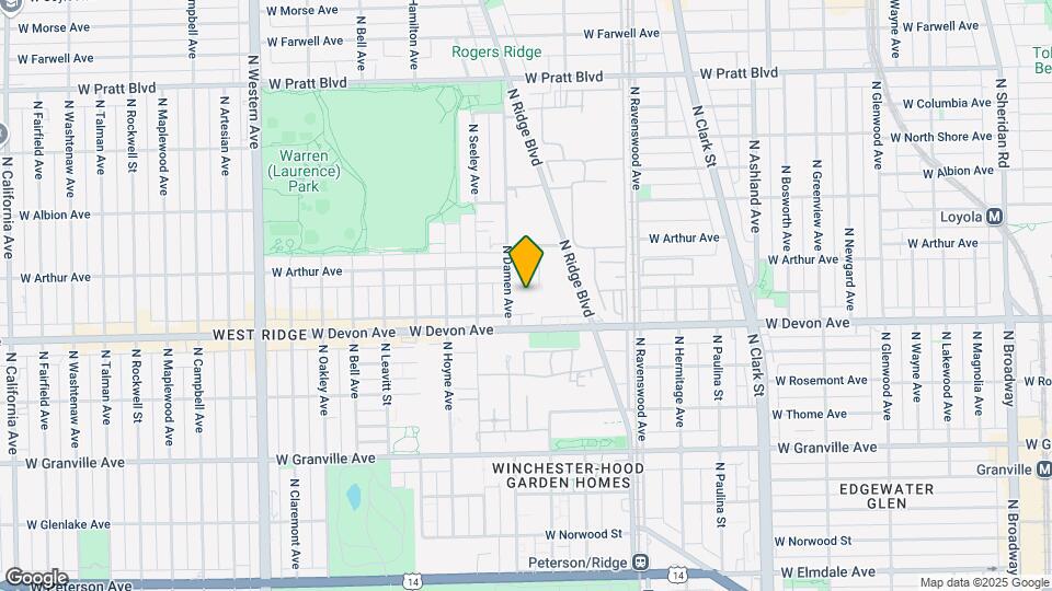 6425-6433 N Damen Ave Map and Location Details