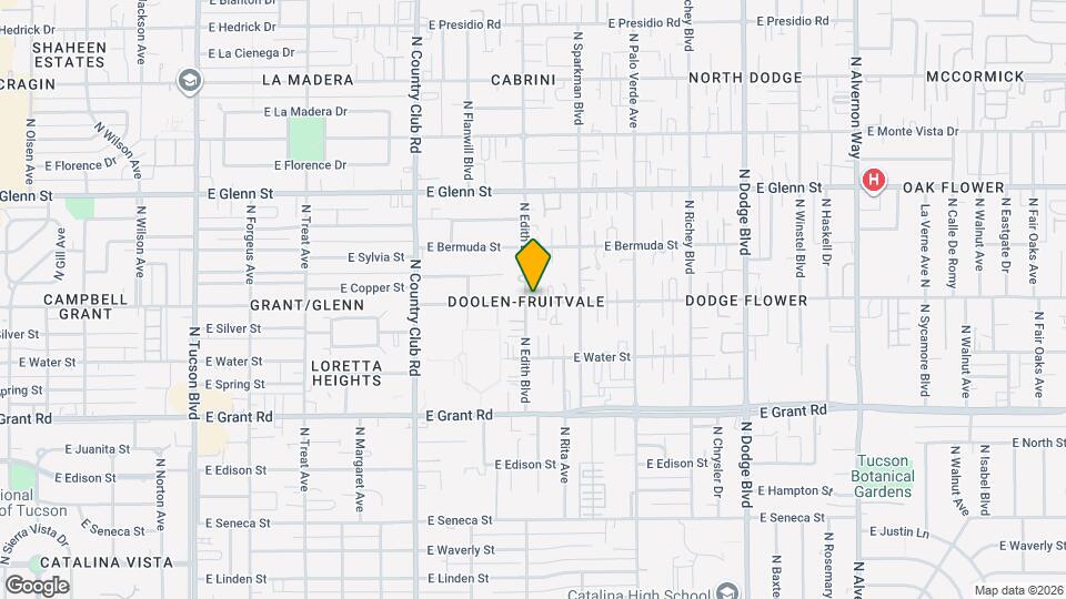 3301 E Flower St Map and Location Details
