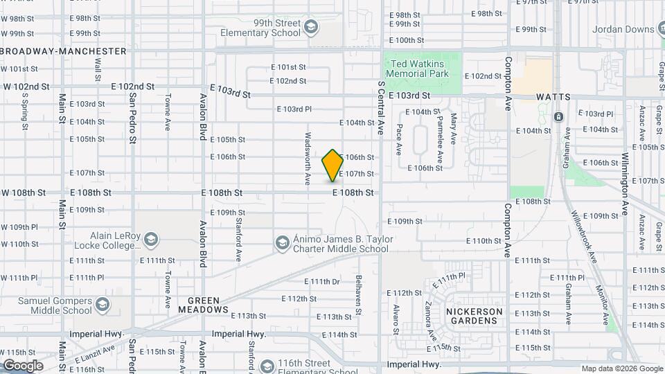 943 E 108th St Map and Location Details
