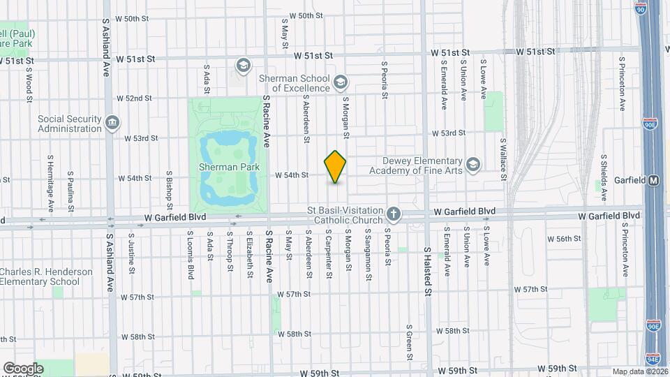 5417 S Carpenter St, Unit Unit 1 Map and Location Details
