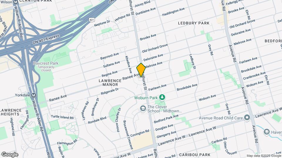3388 Bathurst St Apartments Map and Location Details