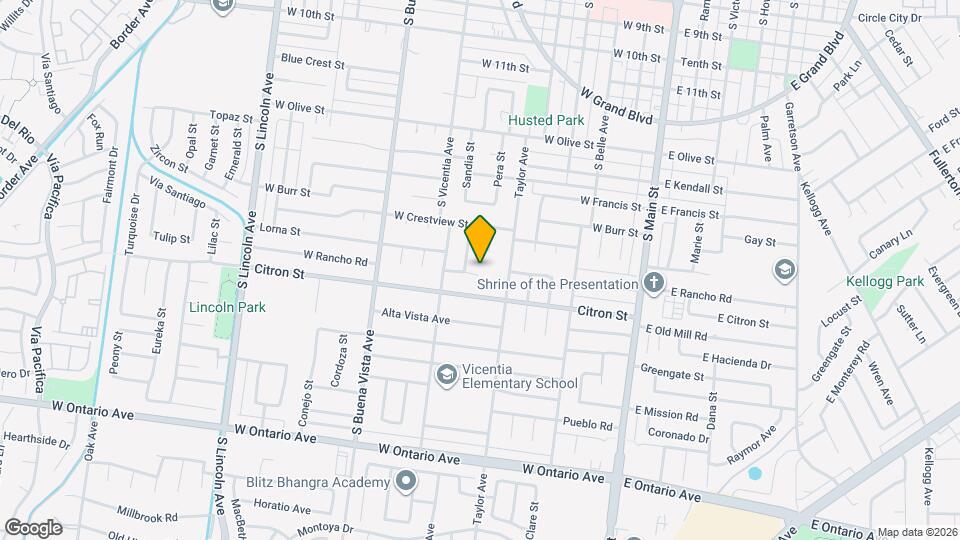 1734 Lorraine Dr Map and Location Details