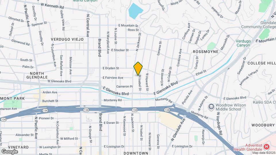 1001 N Isabel St, Unit A Map and Location Details