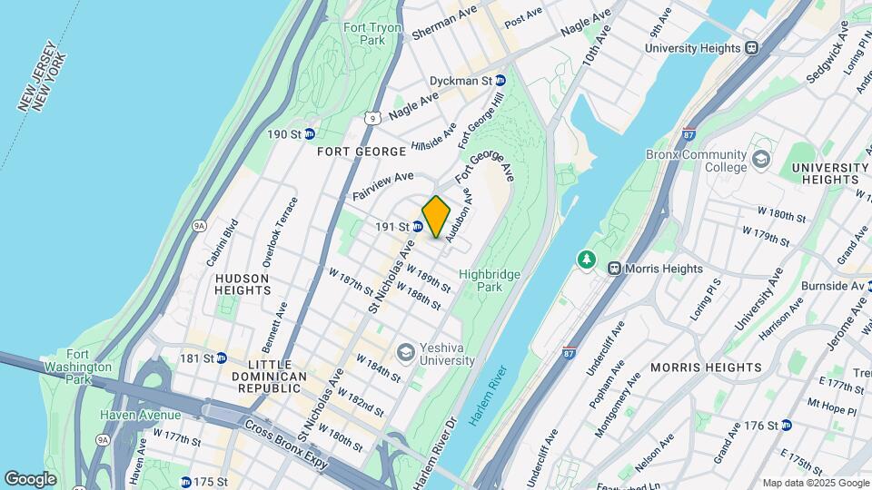 556 W 191st St Map and Location Details