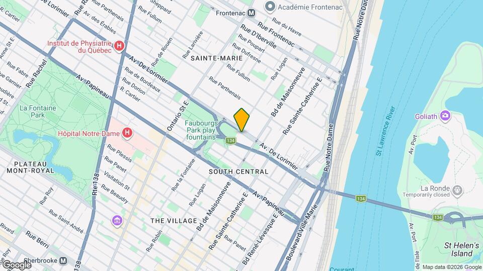 1600 De Lorimier Map and Location Details