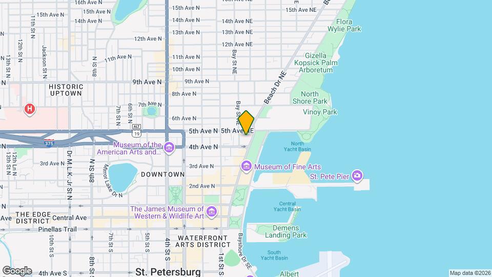 400 Beach Dr NE Map and Location Details