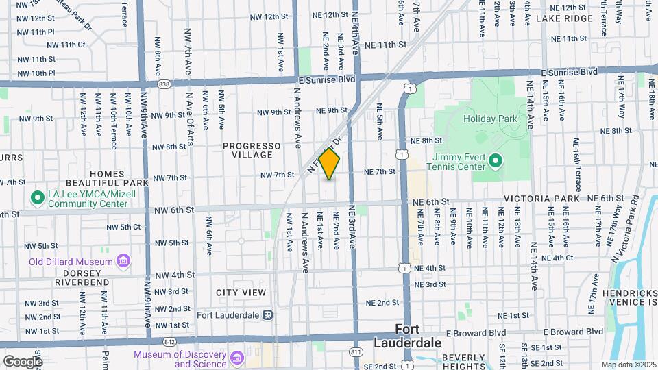 633 NE 2nd Ave Map and Location Details