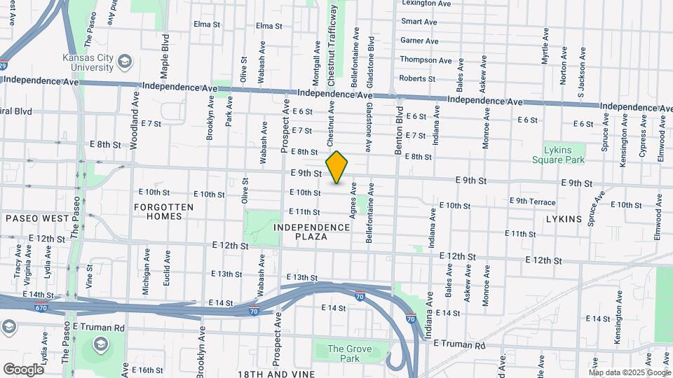 2824 E 10th St Map and Location Details