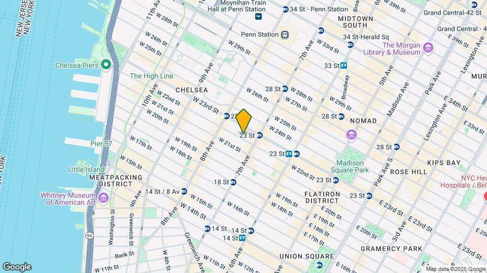 231 W 22nd St Mapa y Detalles de la Ubicación