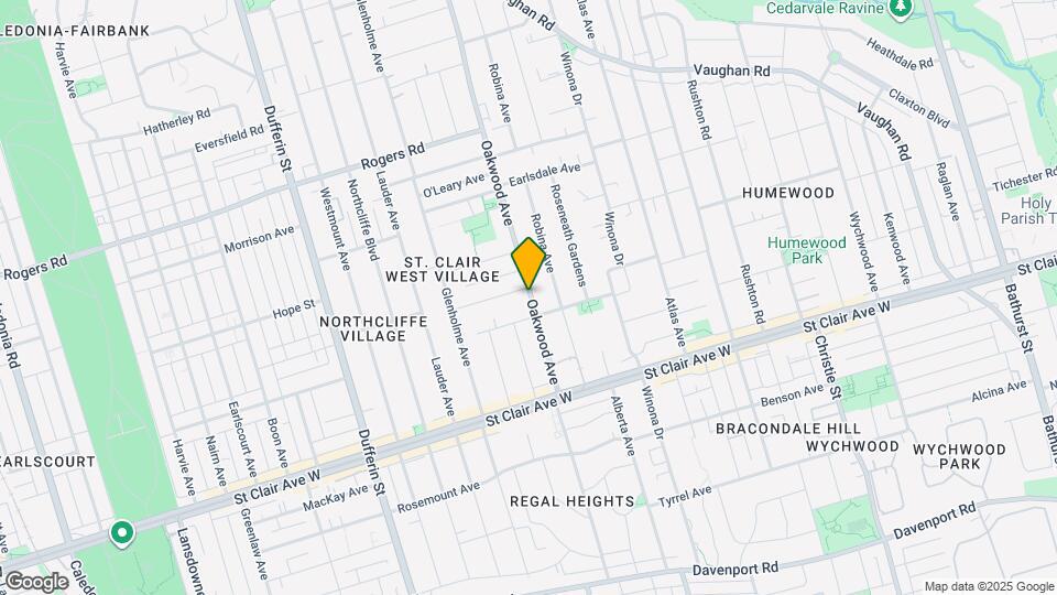 222 Oakwood Ave Map and Location Details