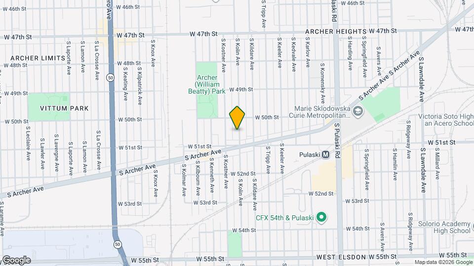 5032 S Kolin Ave Map and Location Details