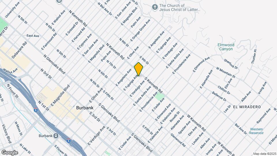 728 E Tujunga Ave Map and Location Details