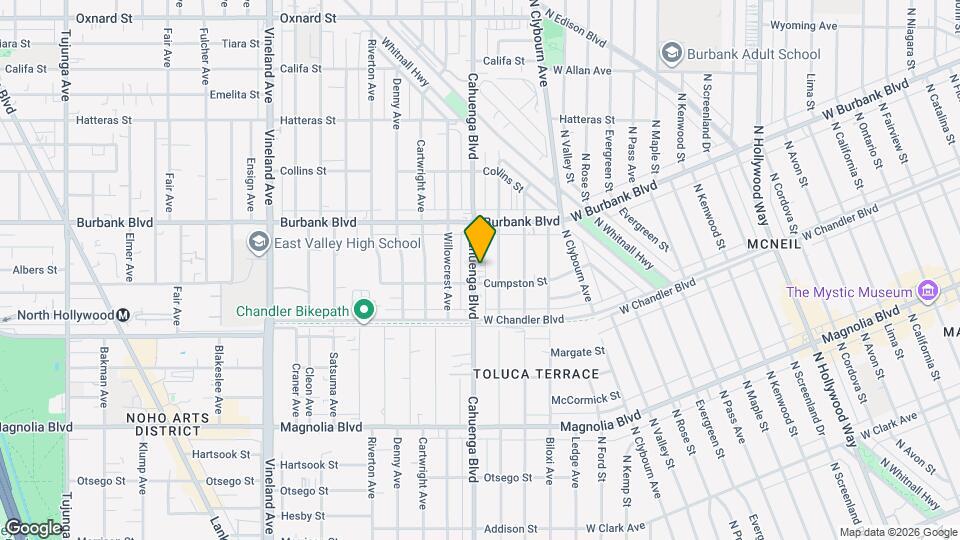 5514 1/2 Cahuenga Blvd Map and Location Details