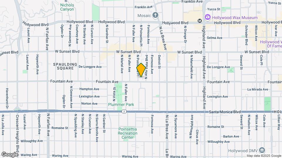 1308 N Poinsettia Pl Map and Location Details