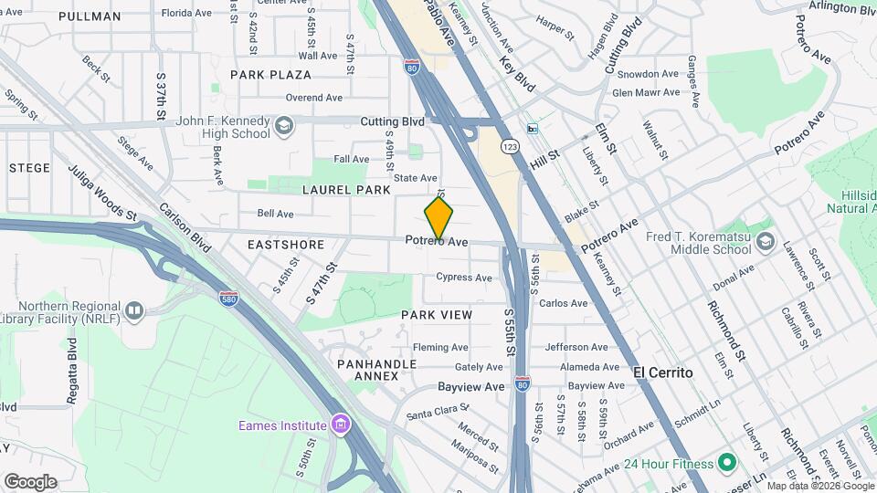 5122 Potrero Ave Map and Location Details