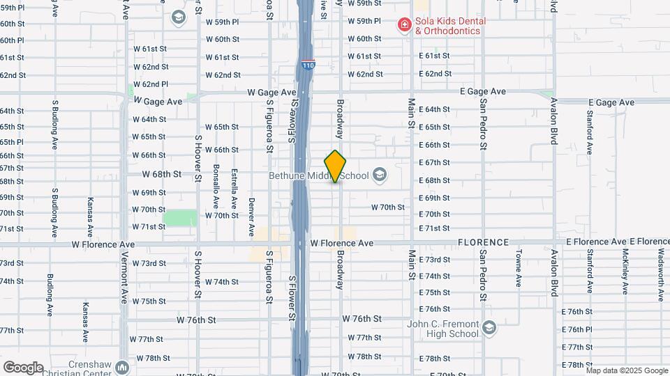 6821 S Broadway Map and Location Details