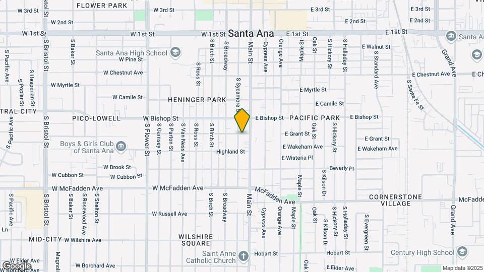 701 S Sycamore St Map and Location Details