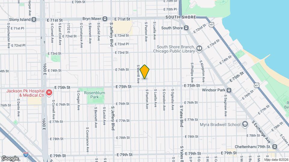 7440 S Paxton Ave Mapa y Detalles de la Ubicación