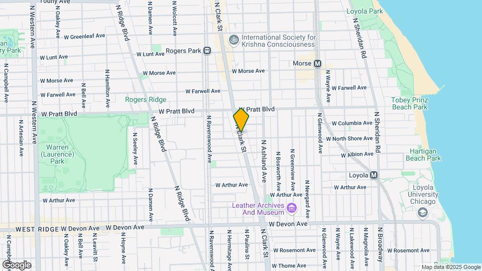 6703 N Clark St, Unit 2N Map and Location Details
