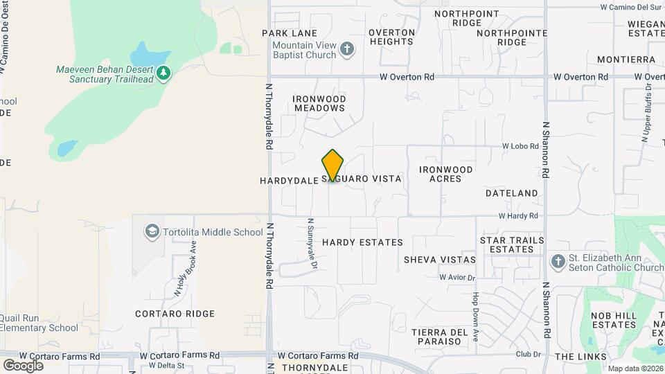 8838 N Hardy Preserve Loop Map and Location Details