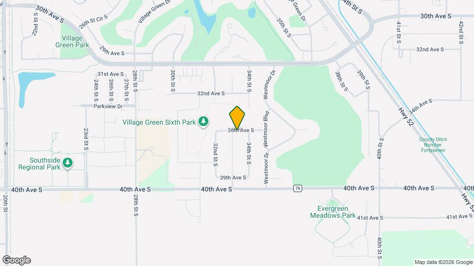 3602 33rd St S Map and Location Details