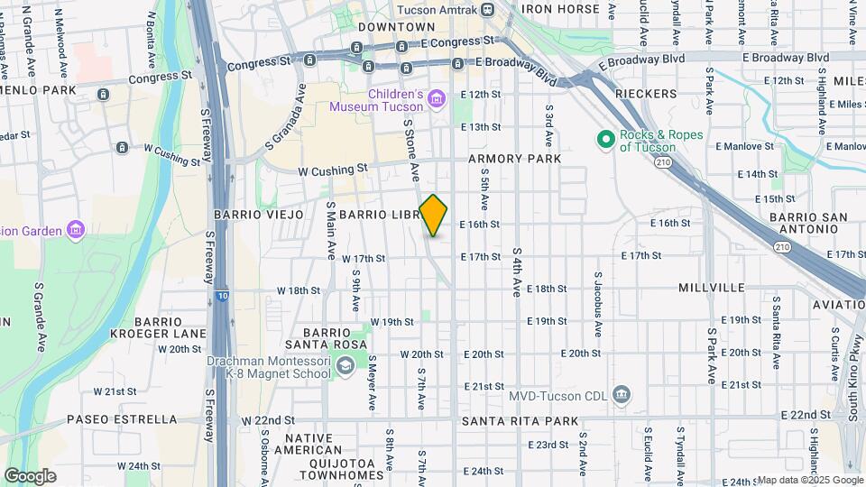 555 S Stone Ave Map and Location Details