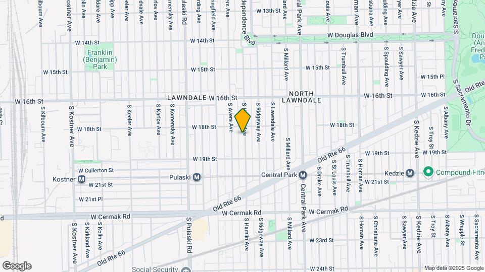 1818 S Hamlin St Map and Location Details