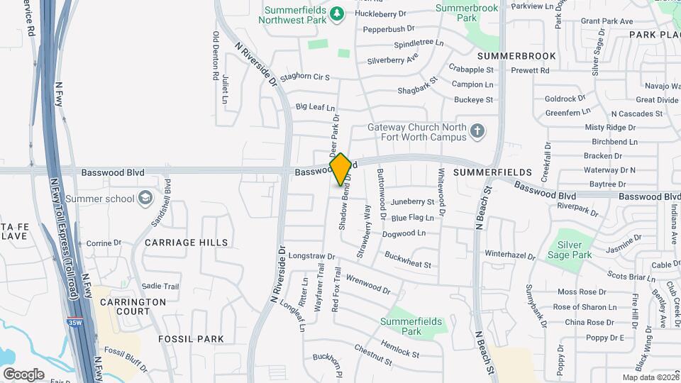 7305 Shadow Bend Dr Map and Location Details