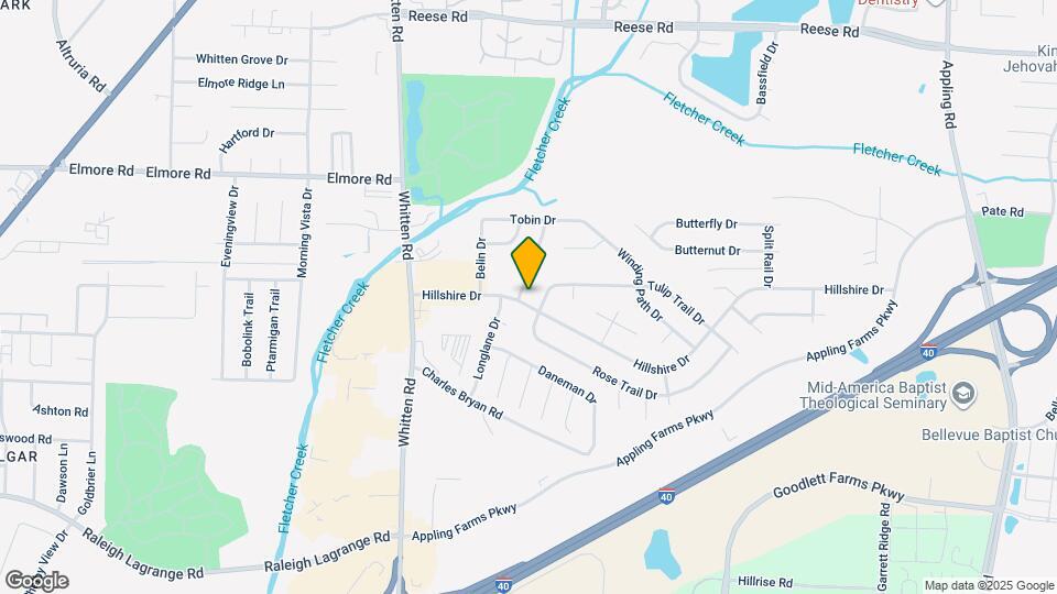 6950 Hillshire Dr Map and Location Details