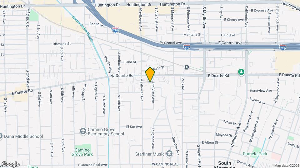 1835 S Alta Vista Ave Map and Location Details