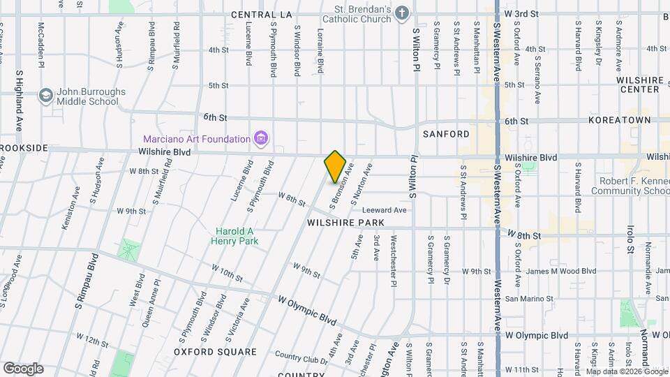 713 S Bronson Ave Map and Location Details