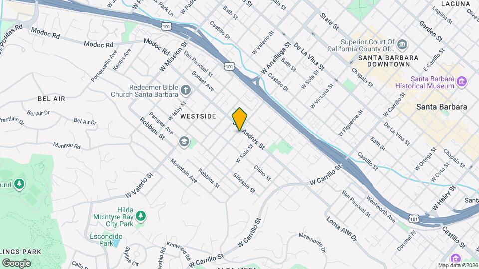 709 W Micheltorena St Map and Location Details