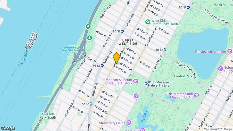 423 Amsterdam Ave-Unit -4B Map and Location Details