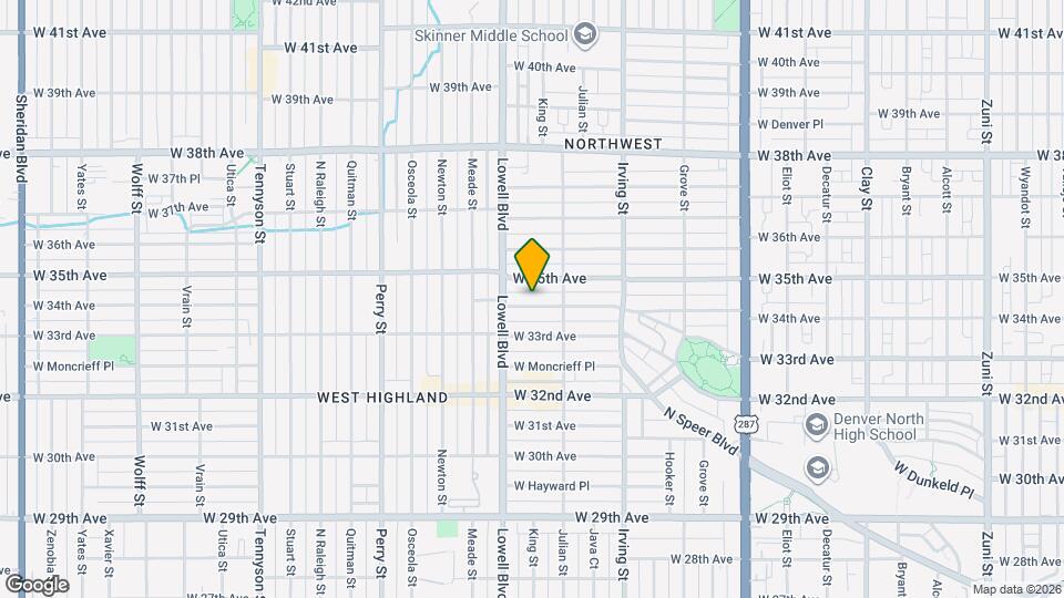 3451 W 34th Ave Map and Location Details