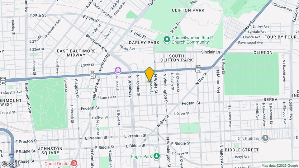 1814 E Lafayette Ave Map and Location Details