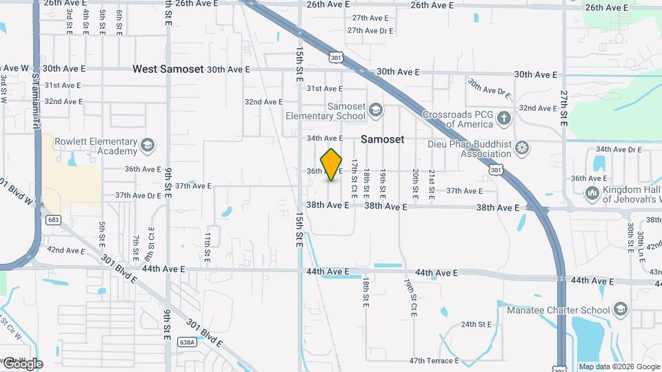 3625 16th St Ct E Map and Location Details