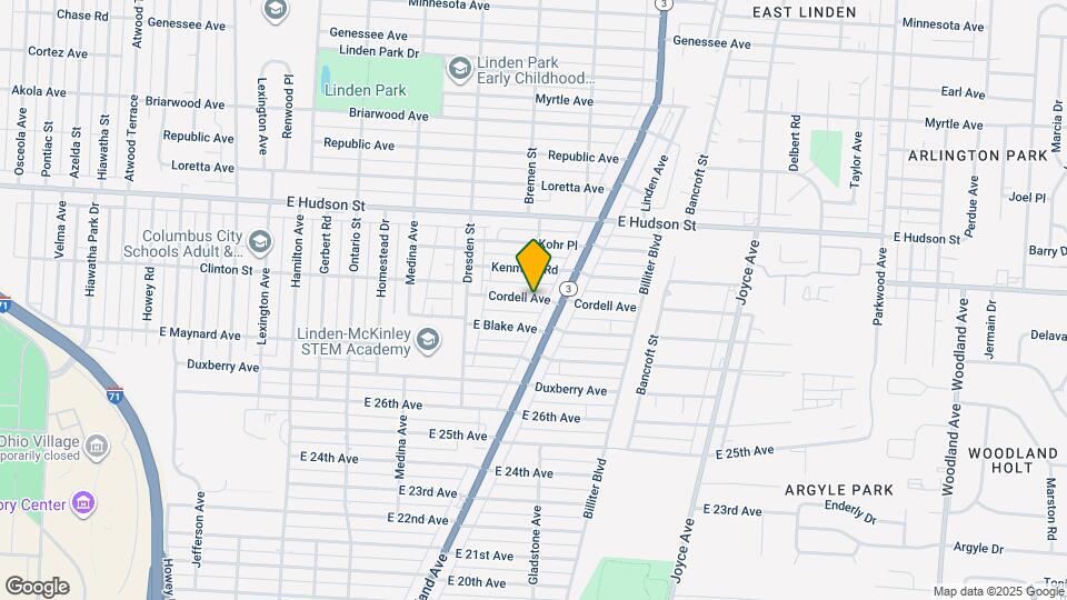 1475 Cordell Ave Map and Location Details