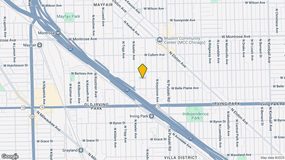 4128.5 N Kedvale Ave Map and Location Details
