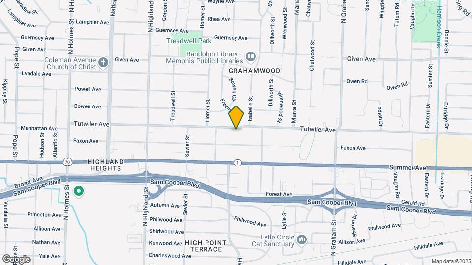 3725 Tutwiler Ave-Unit -MINGIONE 3725 R Map and Location Details